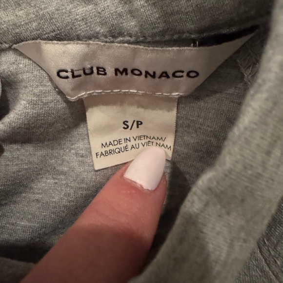 NWOT Club Monaco Snap-Back Top Heather Gray Sz S Elevated Athleisure - Picture 8 of 9